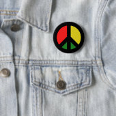 Rasta verbiedt het Bomb CND-vredessymbool Ronde Button 5,7 Cm (In situ)