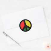 Rasta verbiedt het Bomb CND-vredessymbool Ronde Sticker (Envelop)