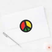 Rasta verbiedt het Bomb CND-vredessymbool Ronde Sticker (Envelop)