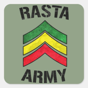 Rasta Vierkante Sticker