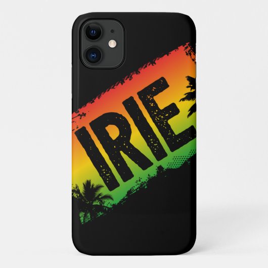 Rasta Vlag Gekleurde Jamaicaanse IRIE Quote Palm T Case-Mate iPhone Case (Achterkant)