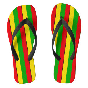 Rasta vlag kleuren gestreept teenslippers