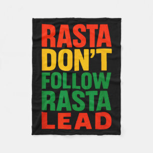 Rasta volgt niet, Motiverende spreuk _1 Fleece Deken