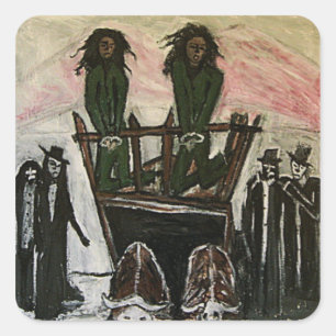 RASTA WITCH TRIALS VIERKANTE STICKER