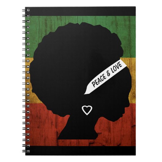 Rasta Woman Peace & Love Notitieboek (Voorkant)