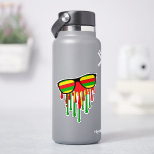 Rasta-zonnebril die smelt in de zon sticker