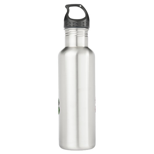 Rasta zwart meisje vrouw afro rood geel groen waterfles (Achterkant)