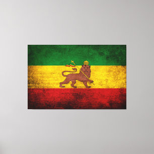 Rastafaarse vlag Canvas Afdruk