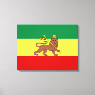 Rastafaarse vlag (Rastafarianisme) (Rasta) Canvas Afdruk