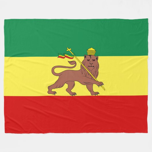 Rastafaarse vlag (Rastafarianisme) (Rasta) Fleece Deken (Voorkant (Horizontaal))