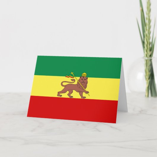 Rastafaarse vlag (Rastafarianisme) (Rasta) Kaart (Voorkant)