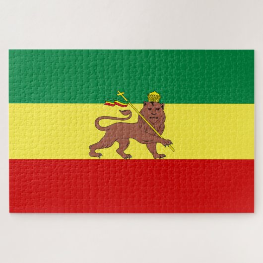 Rastafaarse vlag (Rastafarianisme) (Rasta) Legpuzzel (Horizontaal)