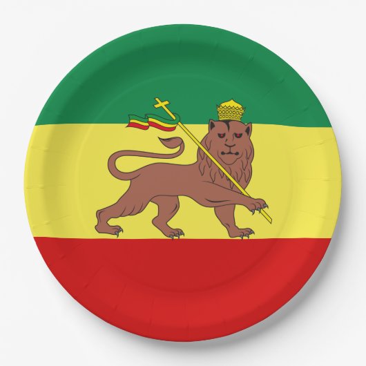 Rastafaarse vlag (Rastafarianisme) (Rasta) Papieren Bordje (Voorkant)