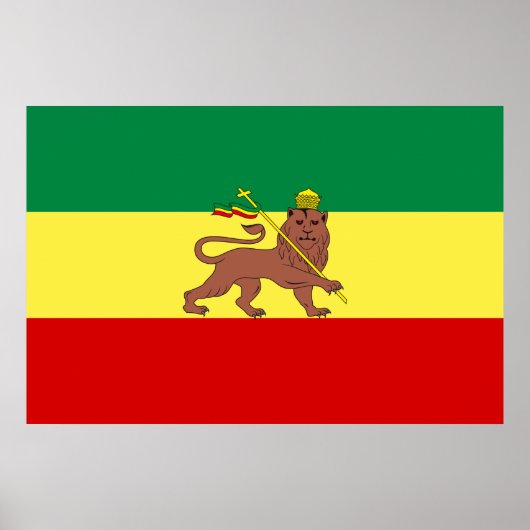 Rastafaarse vlag (Rastafarianisme) (Rasta) Poster (Voorkant)