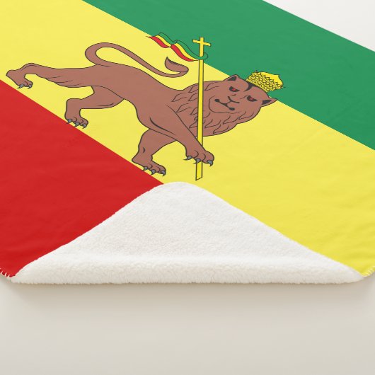 Rastafaarse vlag (Rastafarianisme) (Rasta) Sherpa Deken (3/4)