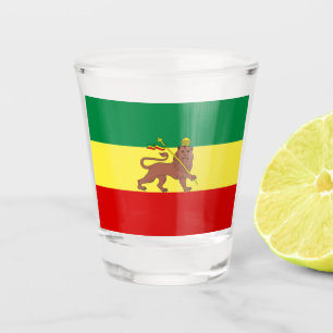 Rastafaarse vlag (Rastafarianisme) (Rasta) Shot Glas