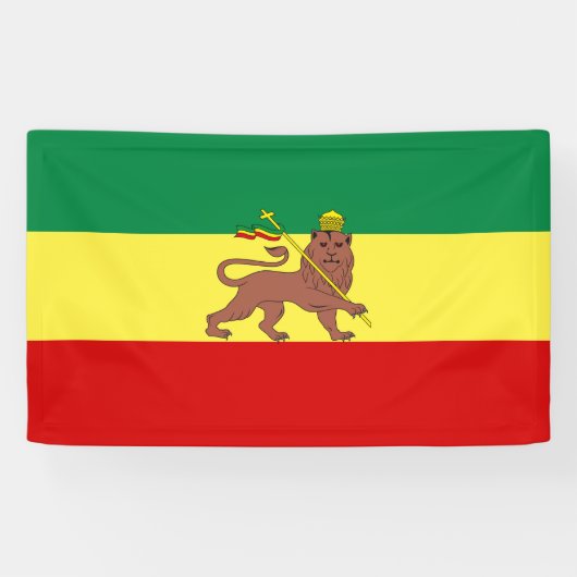 Rastafaarse vlag (Rastafarianisme) (Rasta) Spandoek (Horizontaal)