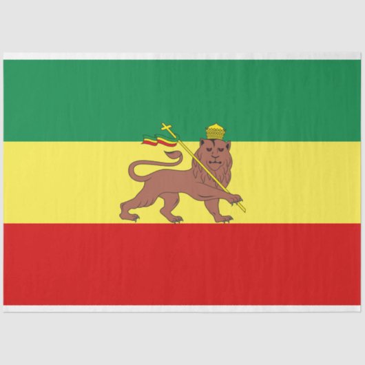 Rastafaarse vlag (Rastafarianisme) (Rasta) Tissuepapier (Voorkant)