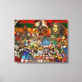 RASTAFARI CANVAS AFDRUK