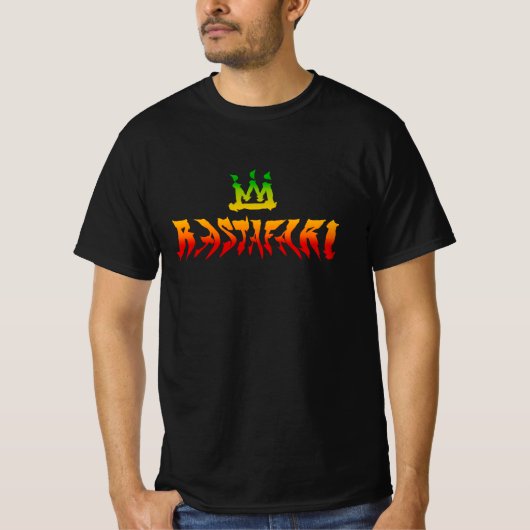 Rastafari Distorti Rasta Colours Reggae T-Shirt (Devant)