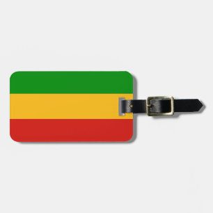 RASTAFARI FLAG COLORS + jouw tekst Bagagelabel