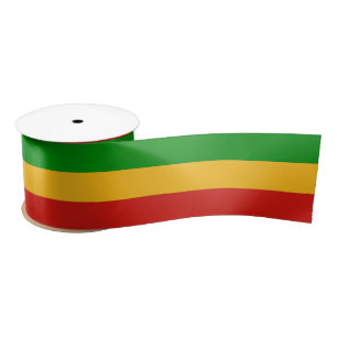 RASTAFARI FLAG COLORS + jouw tekst Lint