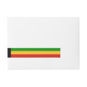 RASTAFARI FLAG COLORS + jouw tekst Omwikkelbaar Adreslabel (Voorkant)