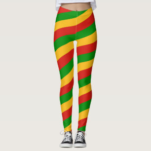 RASTAFARI FLAG COLORS strepen + uw ideeën Leggings