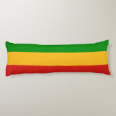 RASTAFARI FLAG COLORS + uw ideeën Lichaamskussen (Achterkant)