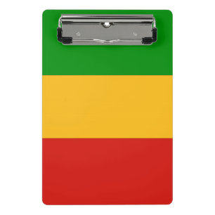 RASTAFARI FLAG COLORS + uw ideeën Mini Klembord