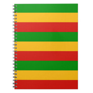 RASTAFARI FLAG COLORS + uw ideeën Notitieboek