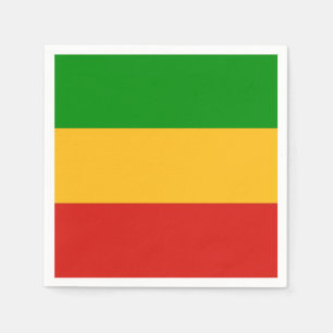 RASTAFARI FLAG COLORS + uw ideeën Servetten