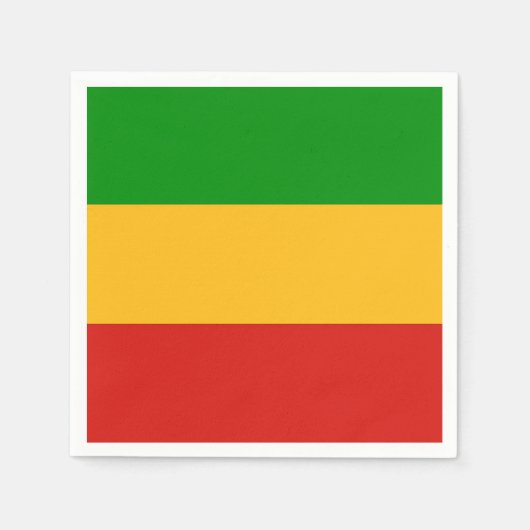 RASTAFARI FLAG COLORS + uw ideeën Servetten (Voorkant)