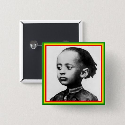 Rastafari Lij Badge Pinback Button (Voorkant /achterkant)
