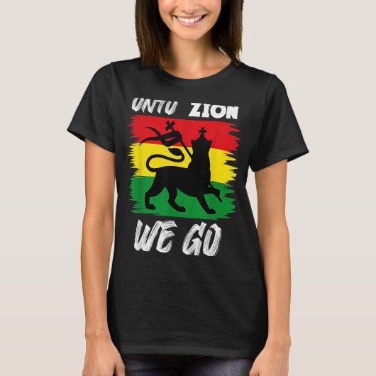 Rastafari Lion Head Jamaica Souvenir Rasta Roots R T-shirt (Voorkant)