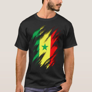Rastafari Rasta Senegal Vlag T-shirt