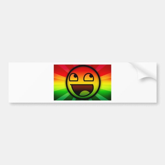 RASTAFARI REGGAE RAP BUMPERSTICKER (Voorkant)