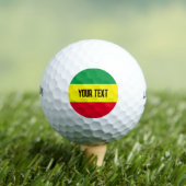 Rastafari-vlag golfbalset met aangepaste tekst golfballen (Insitu Shirt)