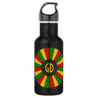 RASTAFARI-VLAG KNOP STRALEN + uw teken of monogram