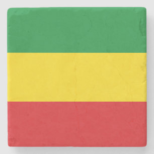 Rastafari-vlag Rasta Ethiopisch Stenen Onderzetter