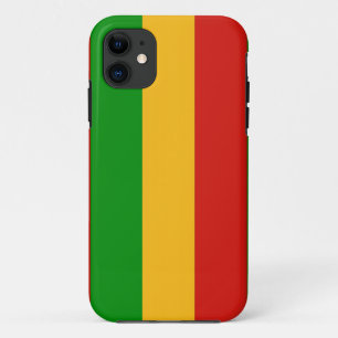 RASTAFARI-VLAGKLEUREN + jouw ideeën iPhone 11 Hoesje