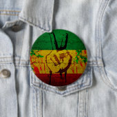 Rastafarian badge ronde button 4,0 cm (In situ)