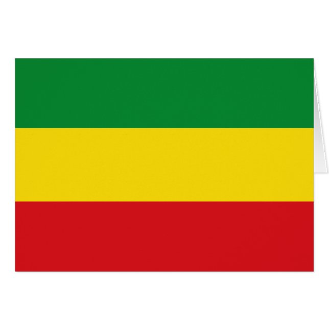 Rastafarian Flag Rasta Ethiopian (Voorkant Horizontaal)