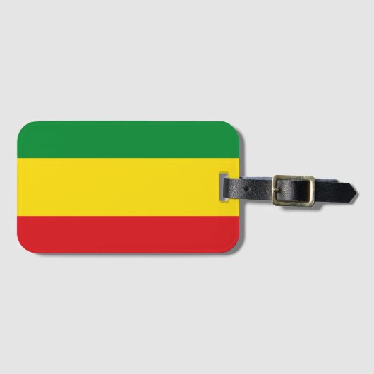 Rastafarian Flag Rasta Ethiopian Bagagelabel (Voorkant (horizontaal))