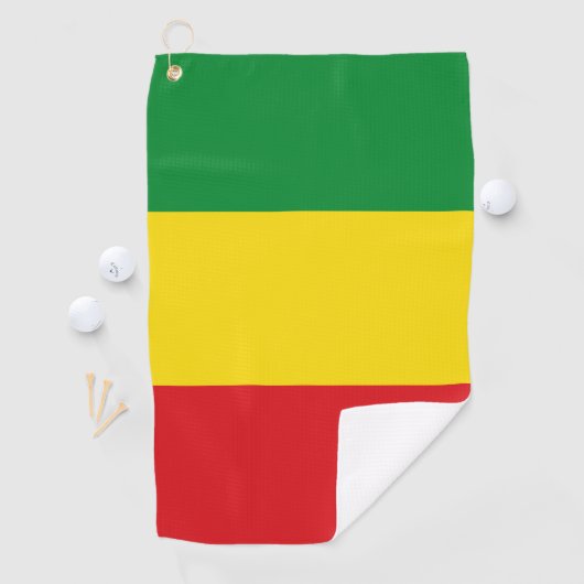 Rastafarian Flag Rasta Ethiopian Golfhanddoek (Insitu)