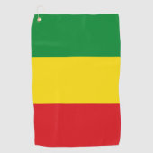 Rastafarian Flag Rasta Ethiopian Golfhanddoek (Voorkant)