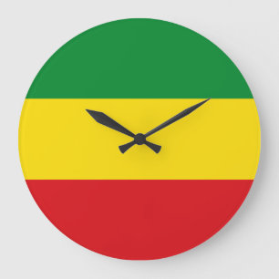 Rastafarian Flag Rasta Ethiopian Grote Klok