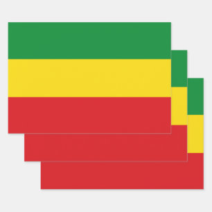 Rastafarian Flag Rasta Ethiopian Inpakpapier Vel