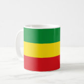 Rastafarian Flag Rasta Ethiopian Koffiemok (Voorkant links)
