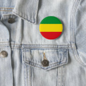 Rastafarian Flag Rasta Ethiopian Ronde Button 5,7 Cm (In situ)
